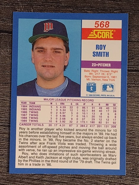 1990 Score #568 Roy Smith