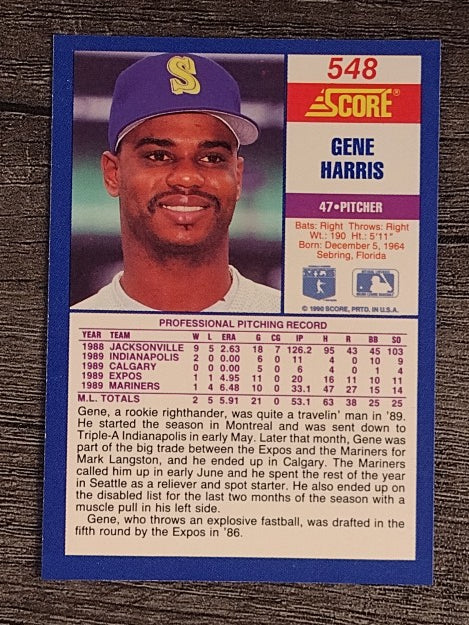 1990 Score #548 Gene Harris
