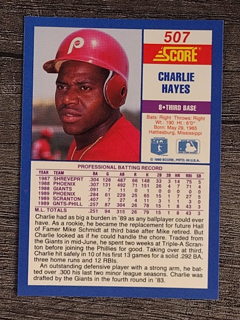 1990 Score #507 Charlie Hayes