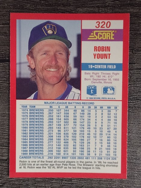 1990 Score #320 Robin Yount