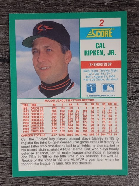 1990 Score #2 Cal Ripken
