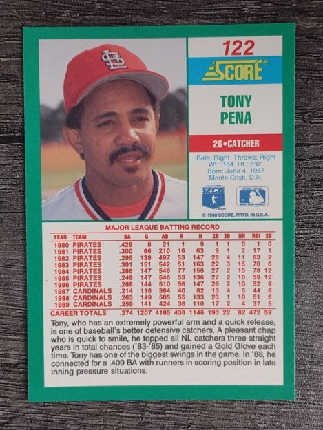 1990 Score #122 Tony Pena