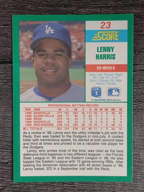 1990 Score #23 Lenny Harris