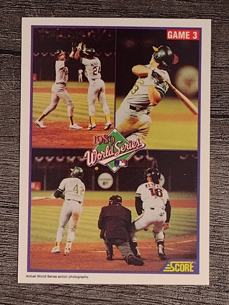 1990 Score #702 Carney Lansford/Rickey Henderson/Jose Canseco/Dave Henderson WS