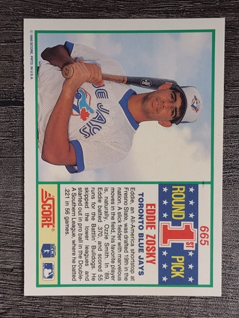1990 Score #665 Eddie Zosky RC
