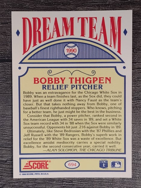 1990 Score #694 Bobby Thigpen DT