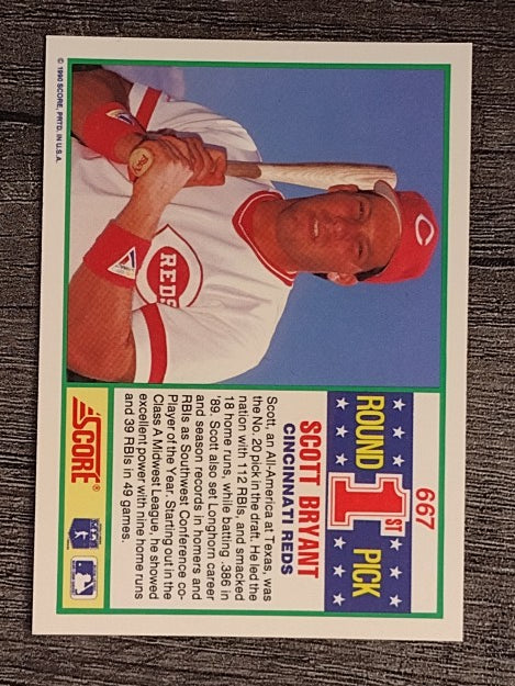 1990 Score #667 Scott Bryant RC