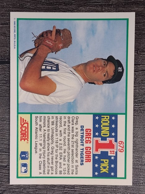 1990 Score #679 Greg Gohr RC