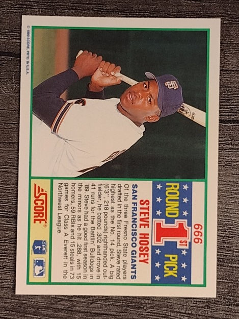 1990 Score #666 Steve Hosey RC