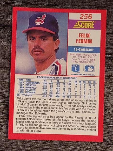 1990 Score #256 Felix Fermin