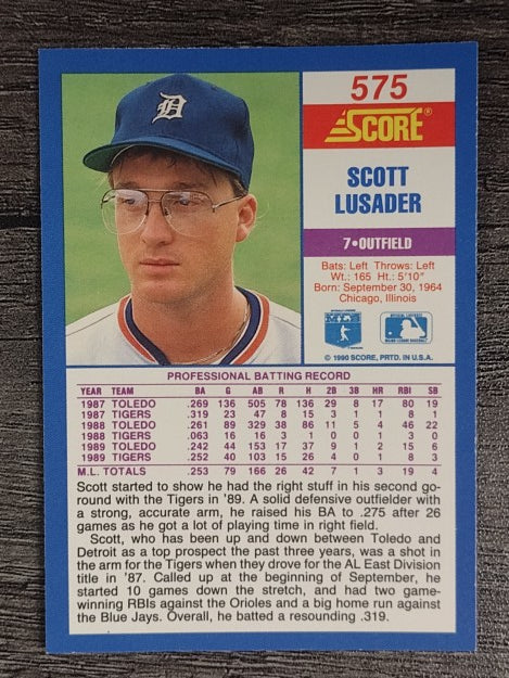 1990 Score #575 Scott Lusader