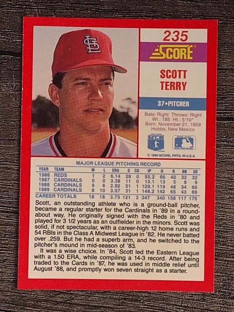 1990 Score #235 Scott Terry