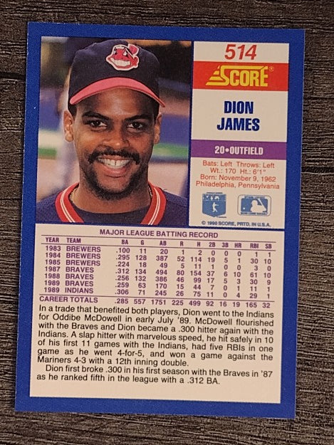 1990 Score #514 Dion James