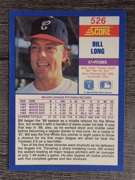 1990 Score #526 Bill Long