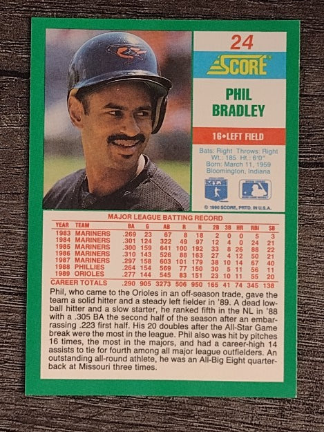 1990 Score #24 Phil Bradley