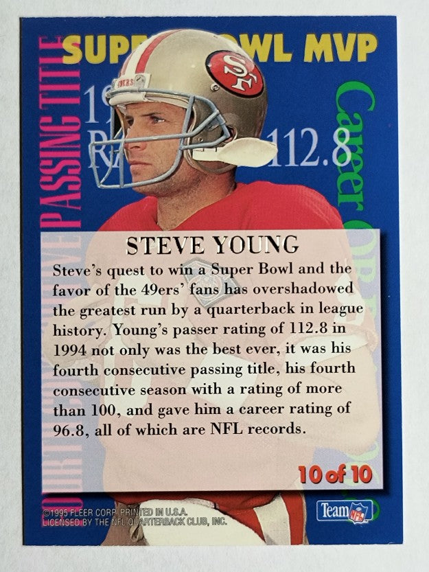 1995 Ultra Achievements Gold Medallion #10 Steve Young