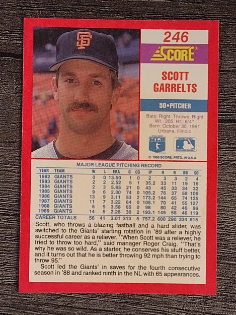 1990 Score #246 Scott Garrelts