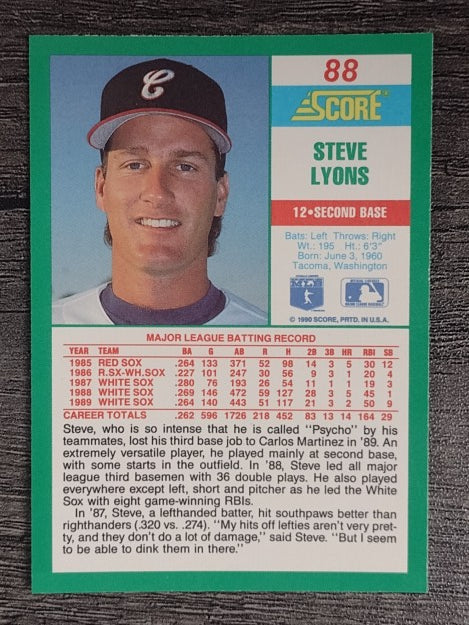 1990 Score #88 Steve Lyons