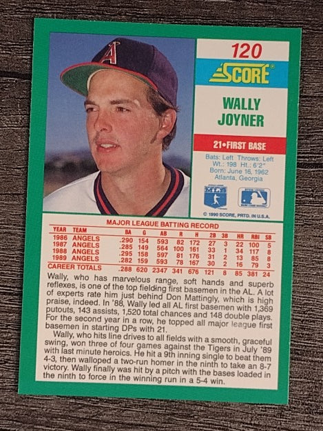 1990 Score #120 Wally Joyner