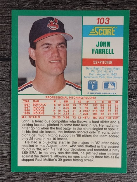 1990 Score #103 John Farrell