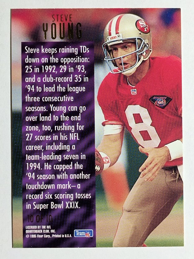 1995 Ultra Touchdown Kings Gold Medallion #10 Steve Young
