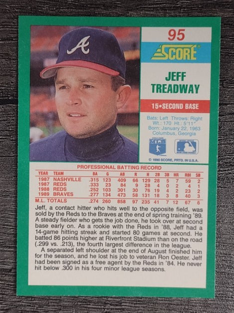 1990 Score #95 Jeff Treadway