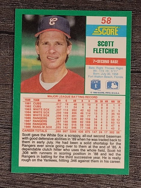 1990 Score #58 Scott Fletcher