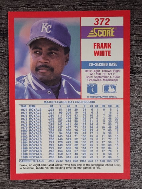 1990 Score #372 Frank White