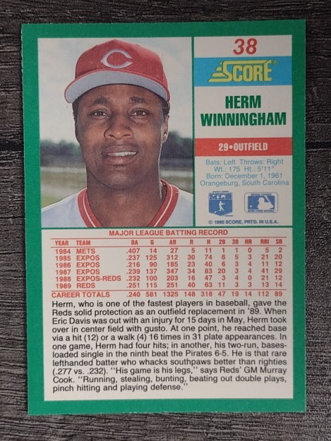 1990 Score #38 Herm Winningham