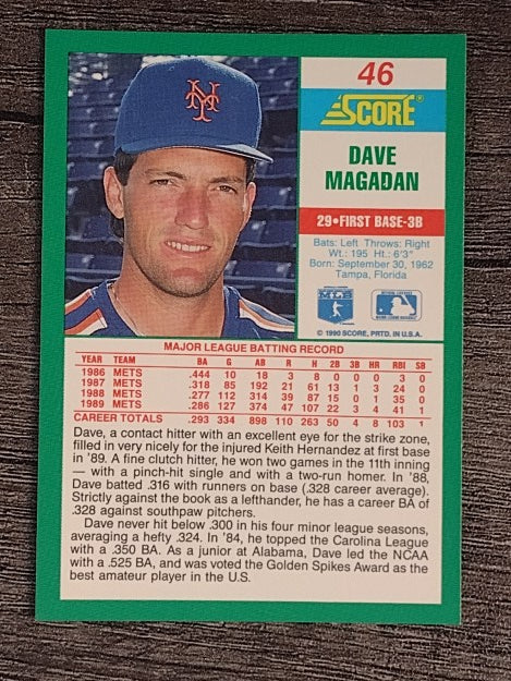 1990 Score #46 Dave Magadan