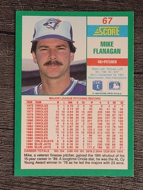 1990 Score #67 Mike Flanagan