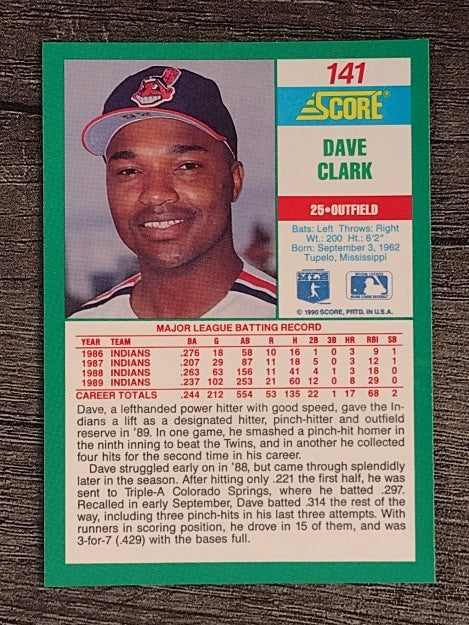 1990 Score #141 Dave Clark