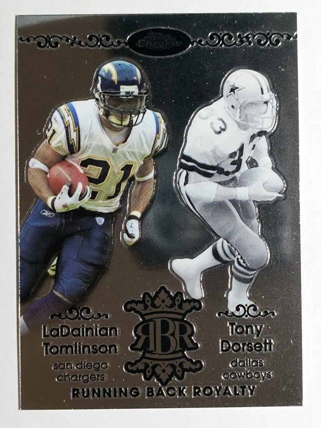 2007 Topps Chrome Running Back Royalty #TDO LaDainian Tomlinson/Tony Dorsett