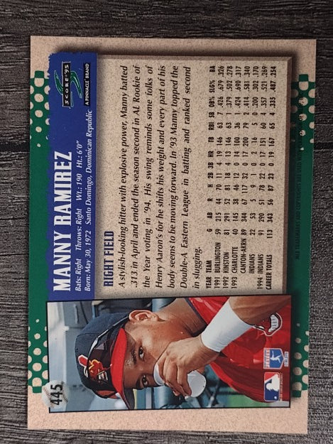 1995 Score #445 Manny Ramirez