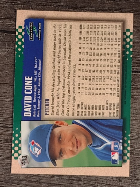 1995 Score You Trade Em #443T David Cone