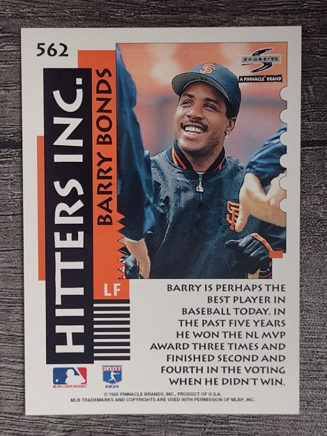 1995 Score #562 Barry Bonds HIT