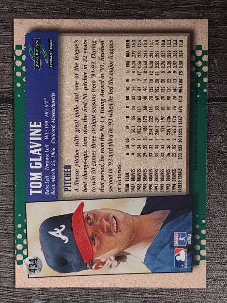 1995 Score #434 Tom Glavine