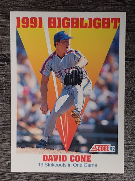 1992 Score #795 David Cone HL