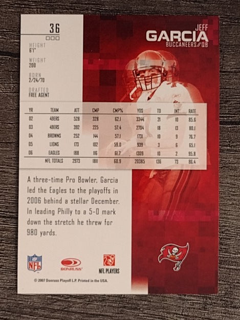 2007 Leaf Rookies and Stars Longevity #36 Jeff Garcia