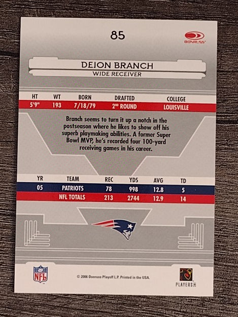 2006 Leaf Certified Materials #85 Deion Branch