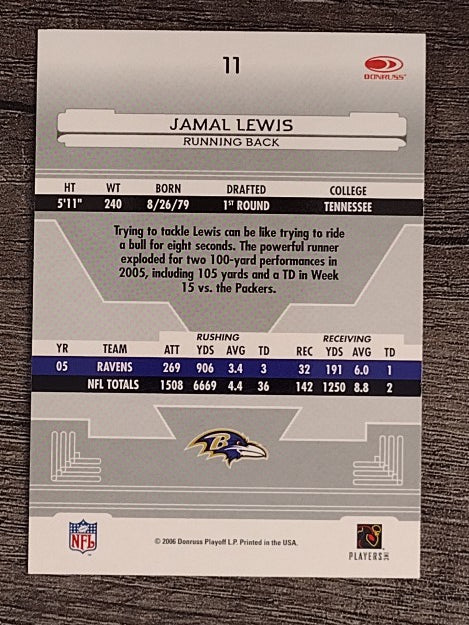 2006 Leaf Certified Materials #11 Jamal Lewis