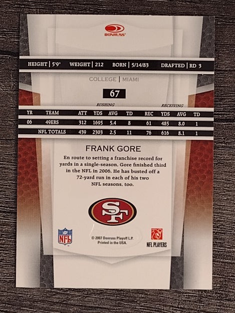 2007 Leaf Certified Materials #67 Frank Gore