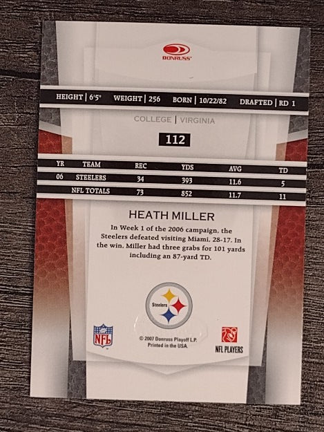 2007 Leaf Certified Materials #112 Heath Miller