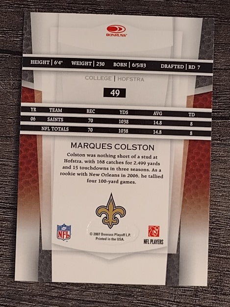 2007 Leaf Certified Materials #49 Marques Colston