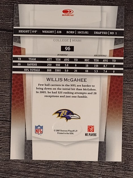 2007 Leaf Certified Materials #96 Willis McGahee