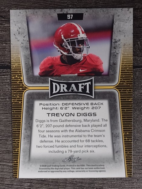 2020 Leaf Draft #57 Trevon Diggs