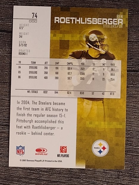 2007 Leaf Rookies and Stars #74 Ben Roethlisberger