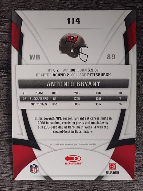 2009 Certified #114 Antonio Bryant