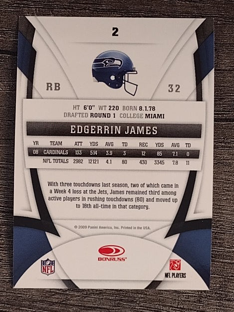 2009 Certified #2 Edgerrin James