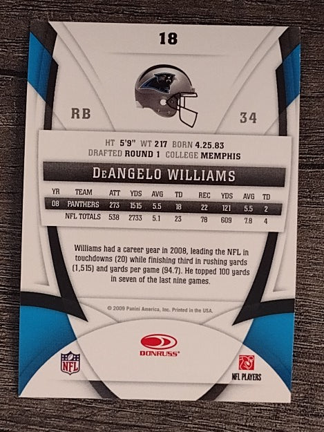 2009 Certified #18 DeAngelo Williams